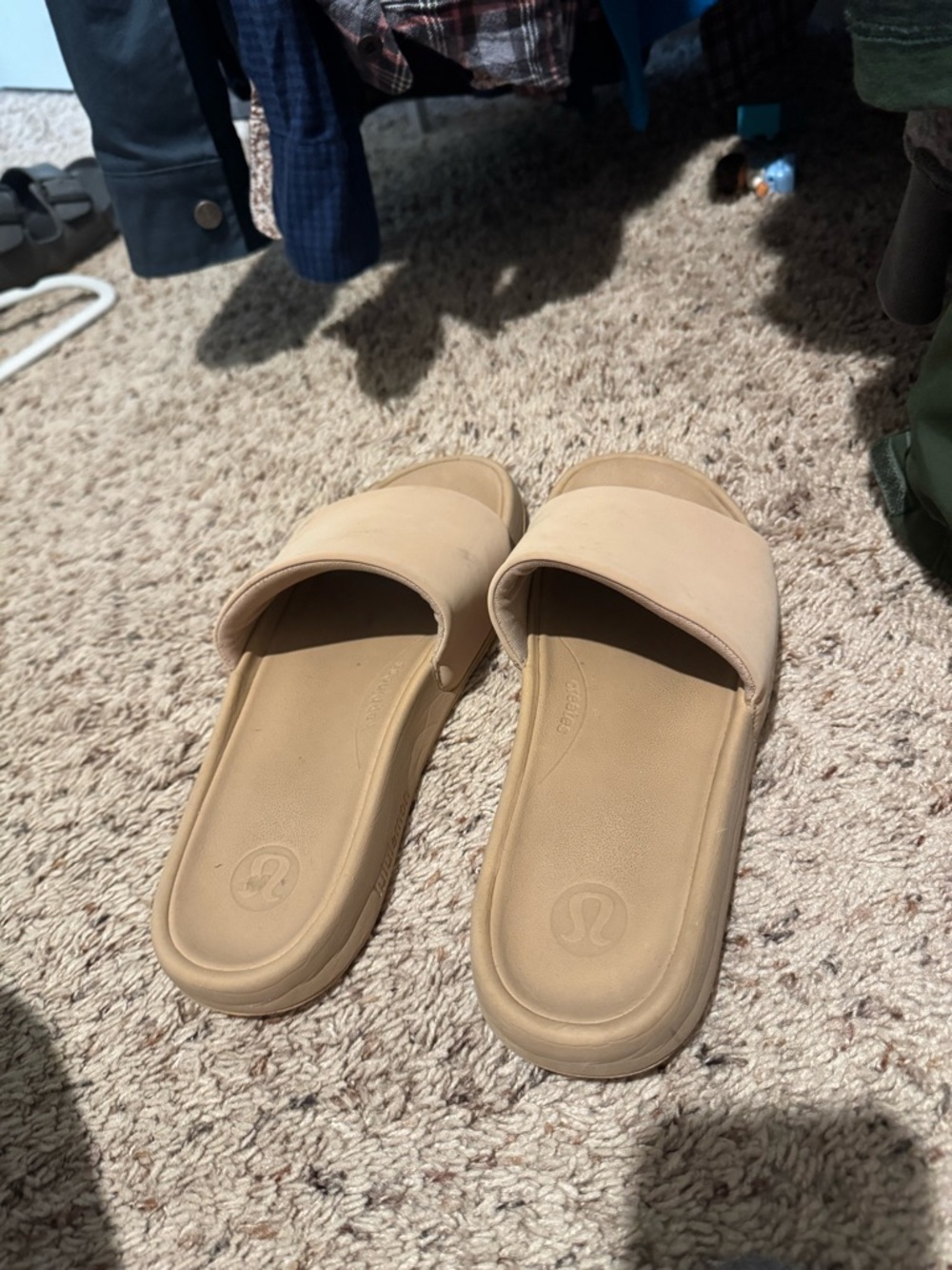 lululemon athletica Beige Slide Sandals